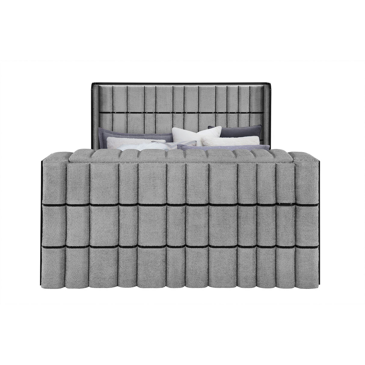 Isaiah - Bed With TV Lift-LED Speakers And Fireplace