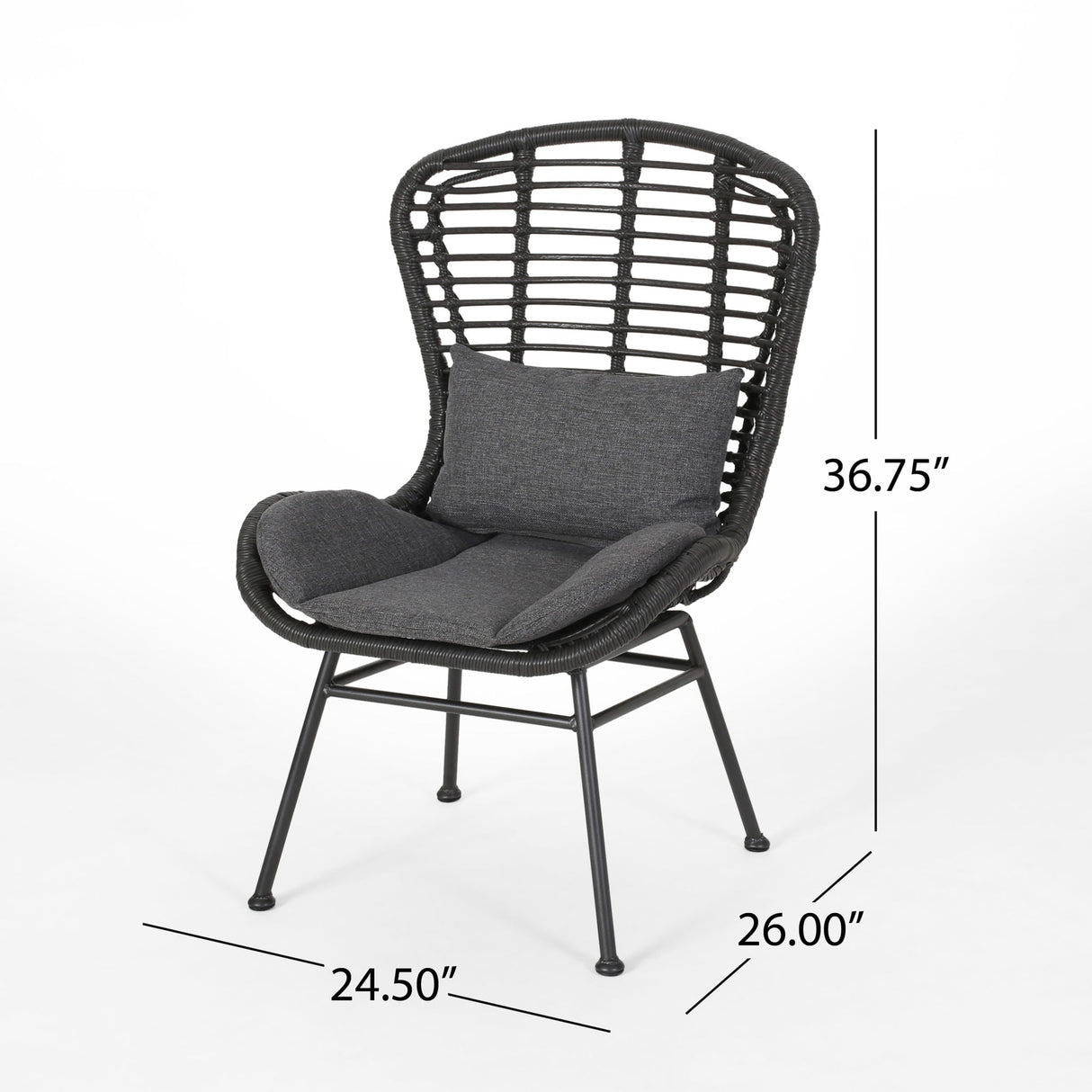 Calypso - Outdoor Chair With Water Resistance Cushion And Iron Frame