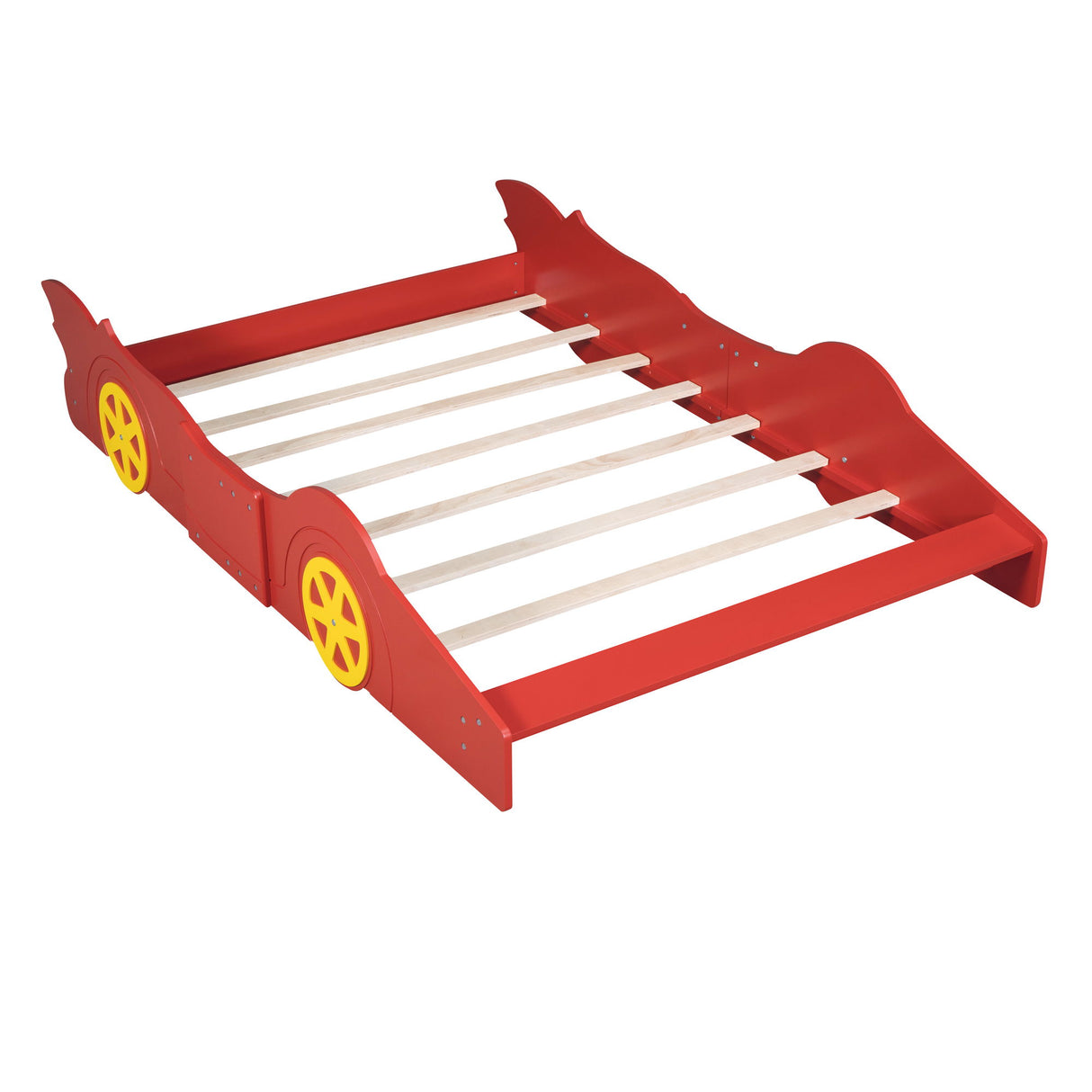 Race Car Shaped Platform Bed & Wheels