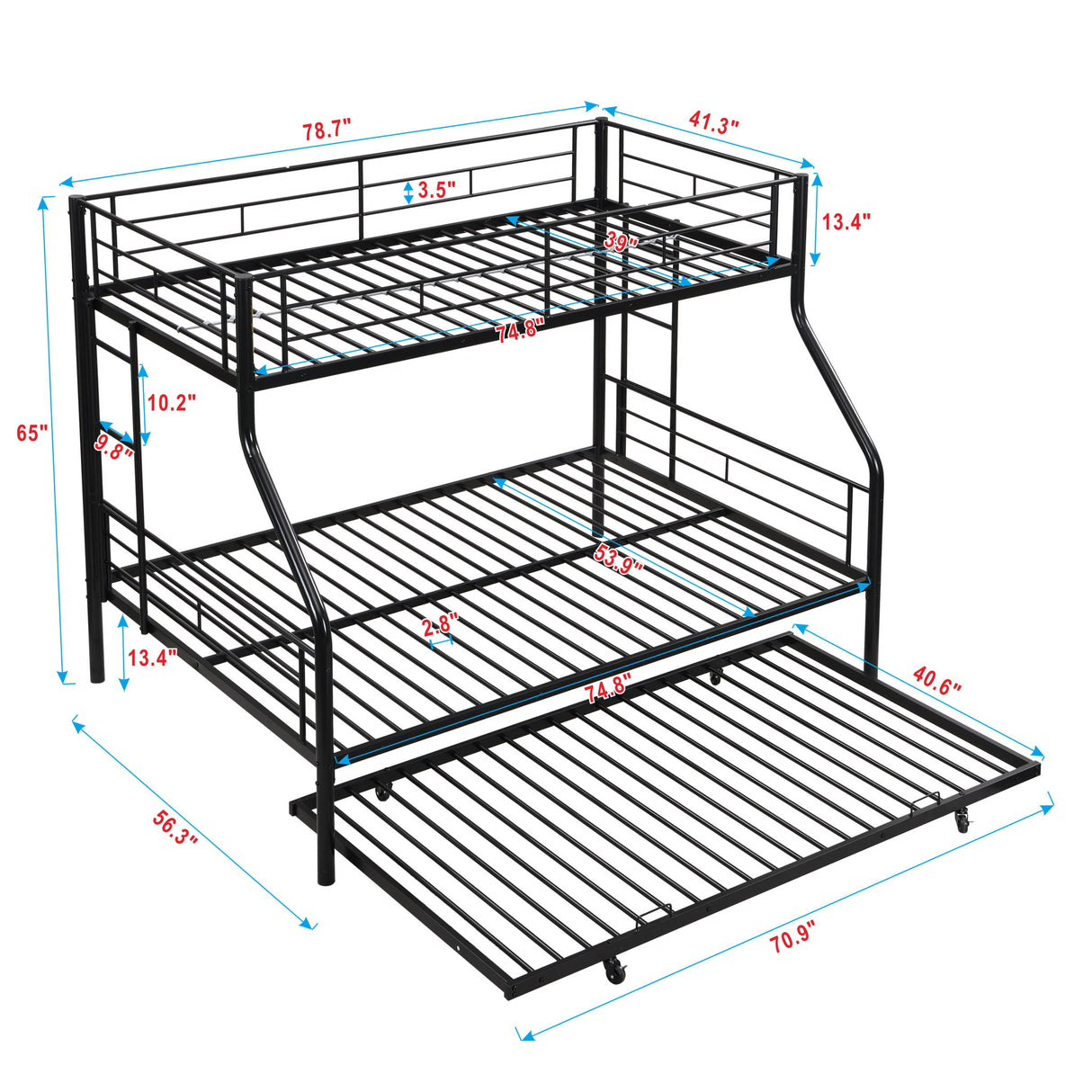 Modern Metal Bunk Bed