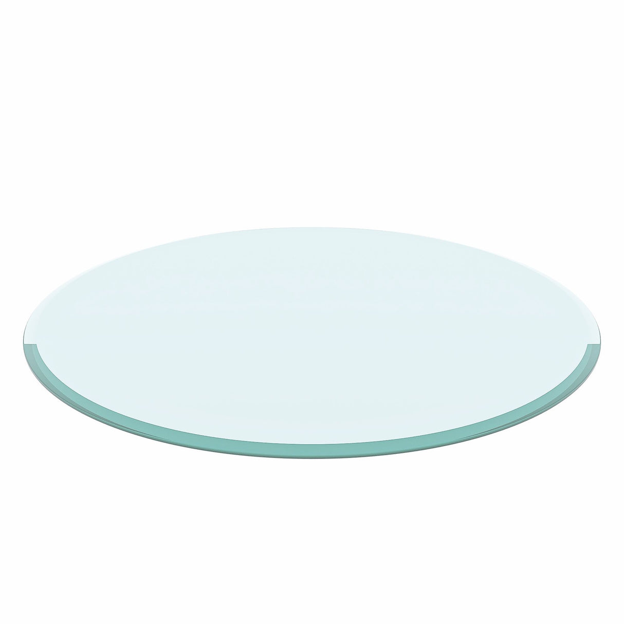 Round Tempered Glass Table Top Glass Thick Beveled Polished Edge