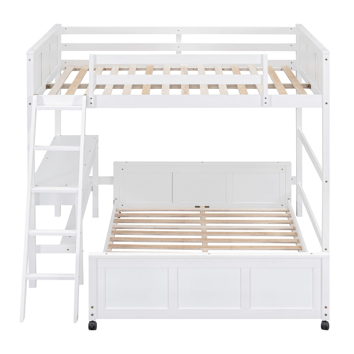 Full Over Full Bunk Bed With Desk