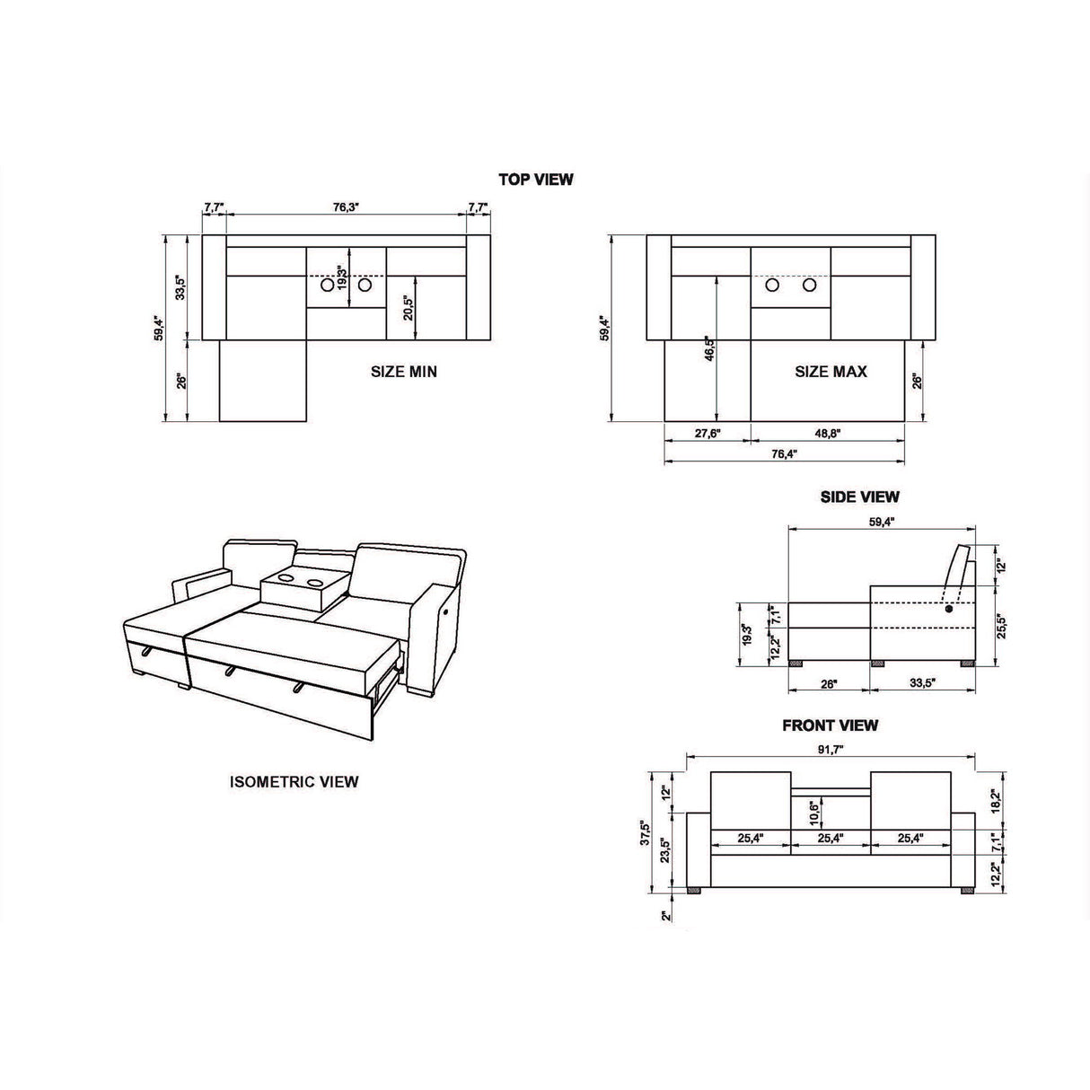 Territory - Pull Out Sofa Bed