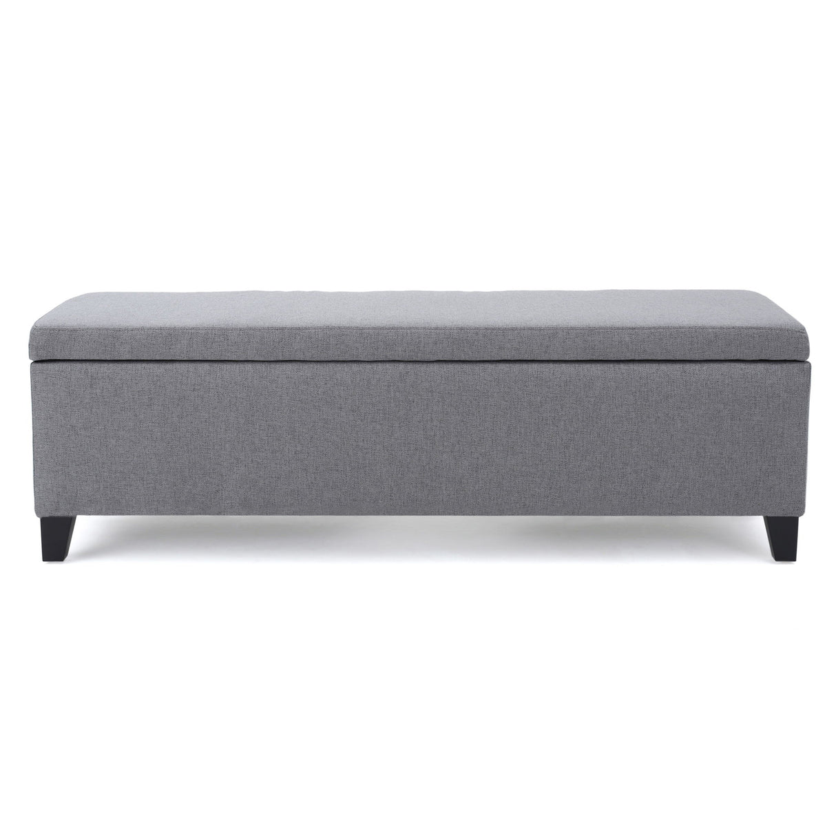 Contemporary Storage Ottoman Bench With Polyester Upholstery