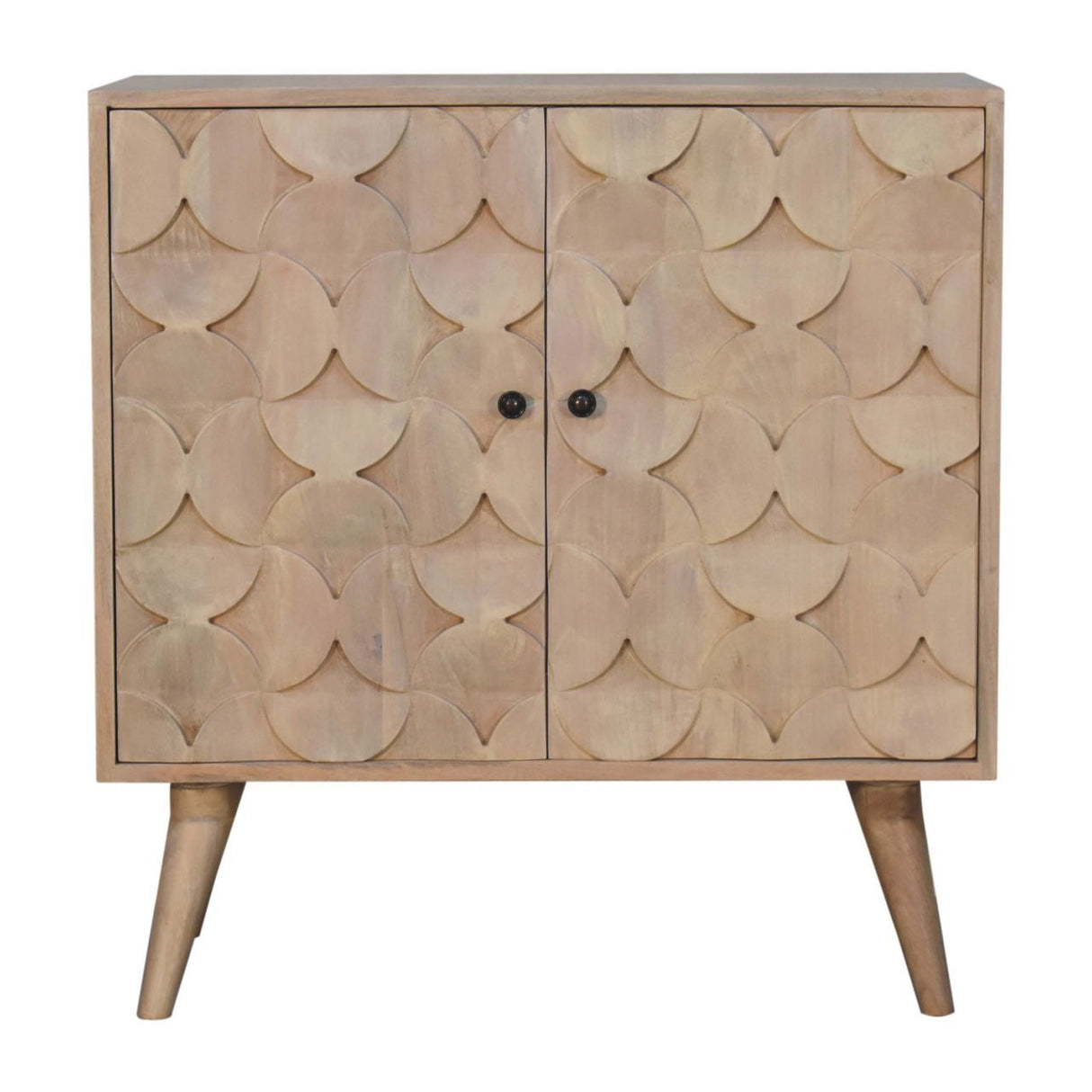 Hourglass Carved Cabinet - Marble