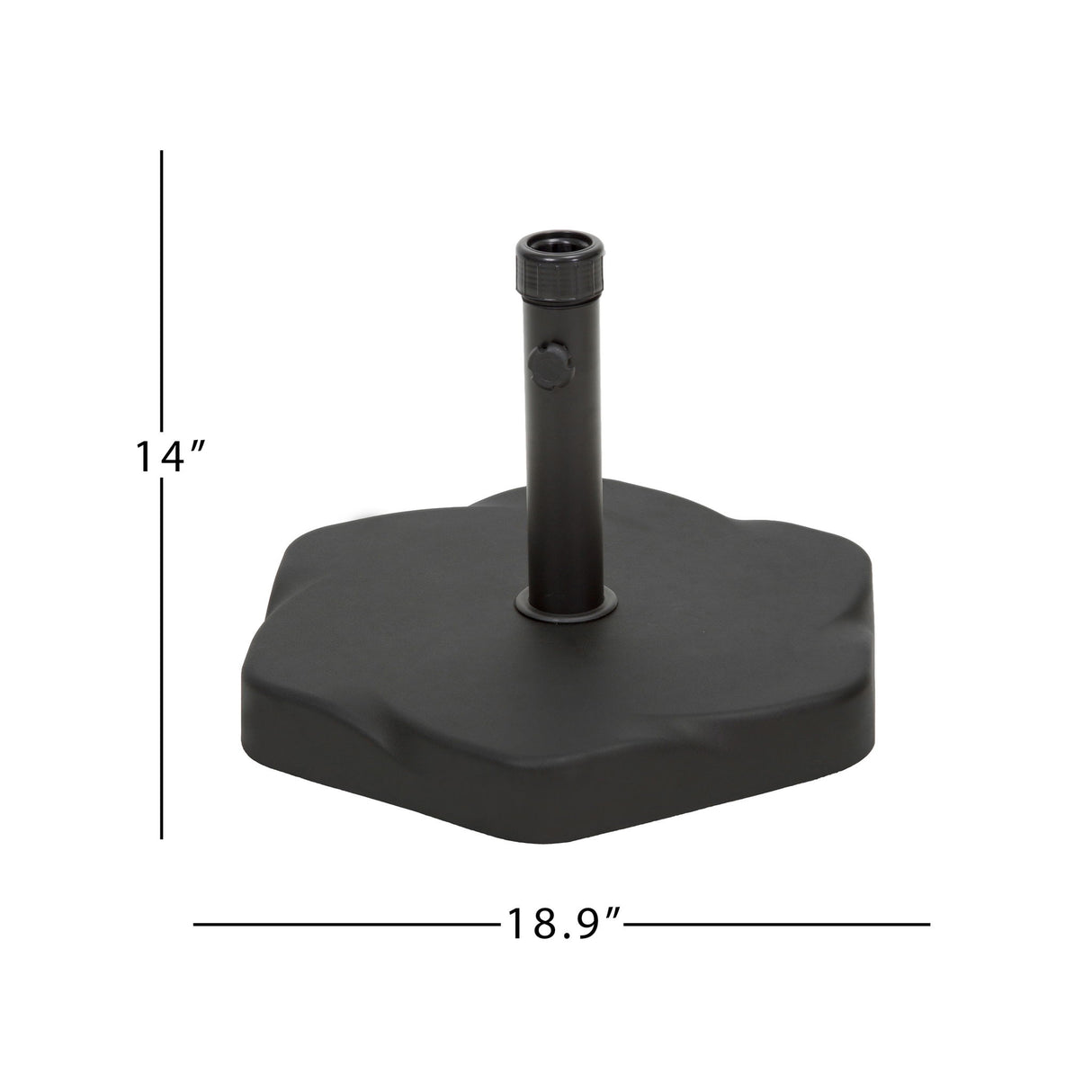 Umbrella Base With Hexagonal Shape - Black