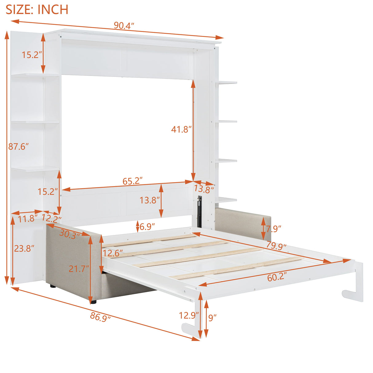 Murphy Bed Space Saving Wall Bed With Sofa