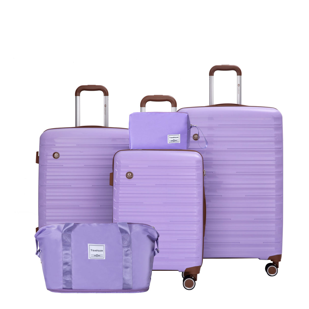 5 Piece Set Hardshell Carry On Luggage Set With Tsa Lock