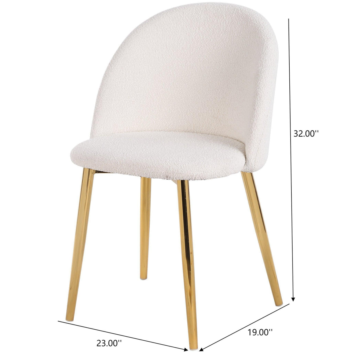 Marion - Mid-Century Modern Dining Chair (Set of 2) - Gold / White