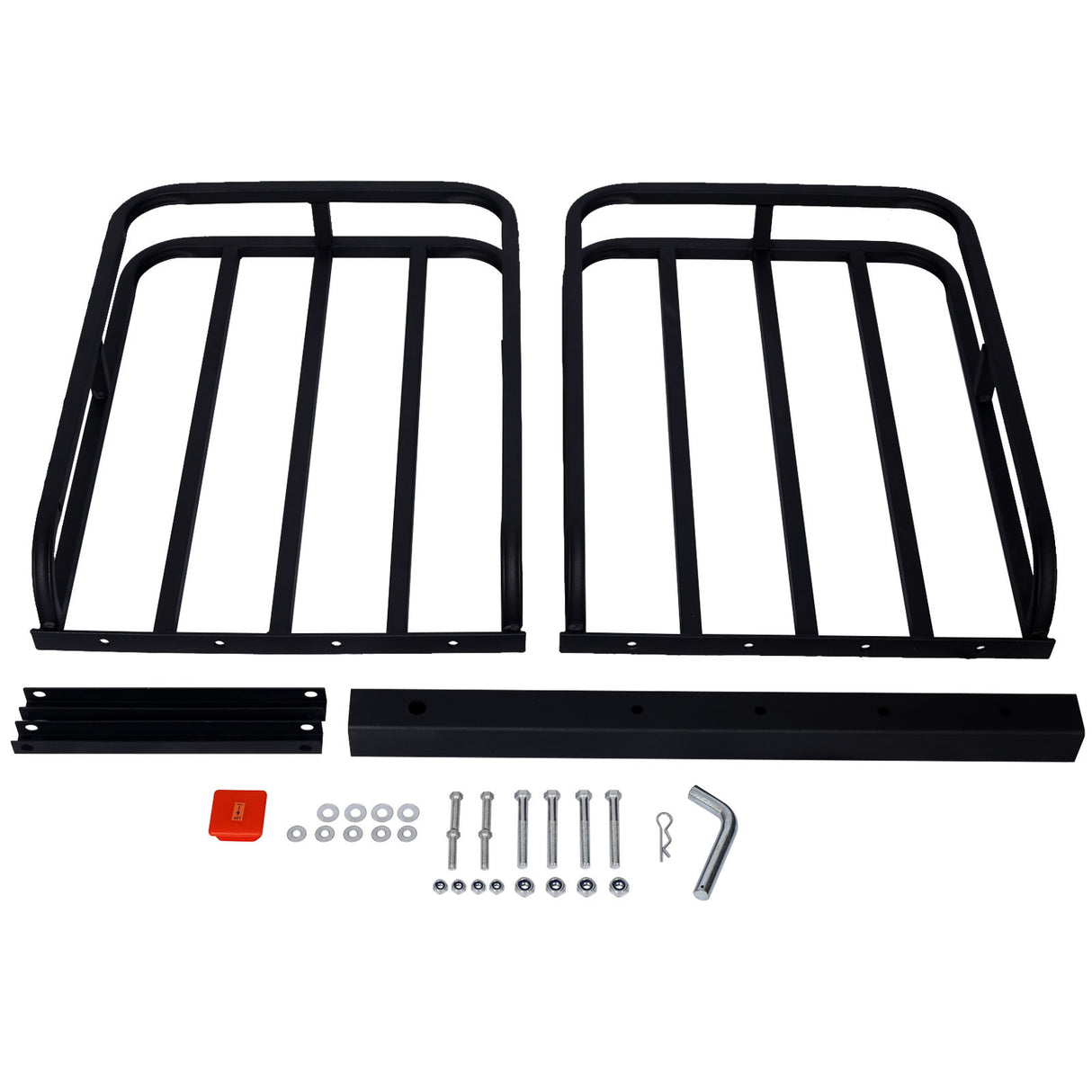 Heavy Duty Steel Hitch Mount Cargo Carrier Rack For SUV, Truck, Car With 2" Receiver - Black