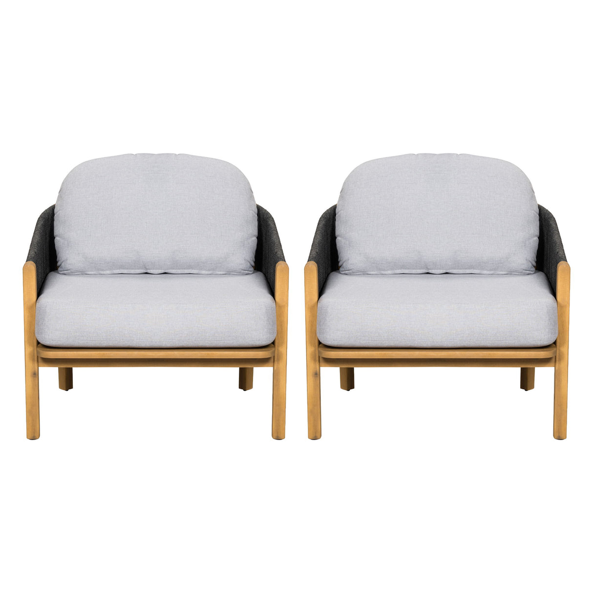 Grotta - Outdoor Wood Club Chair (Set of 2)