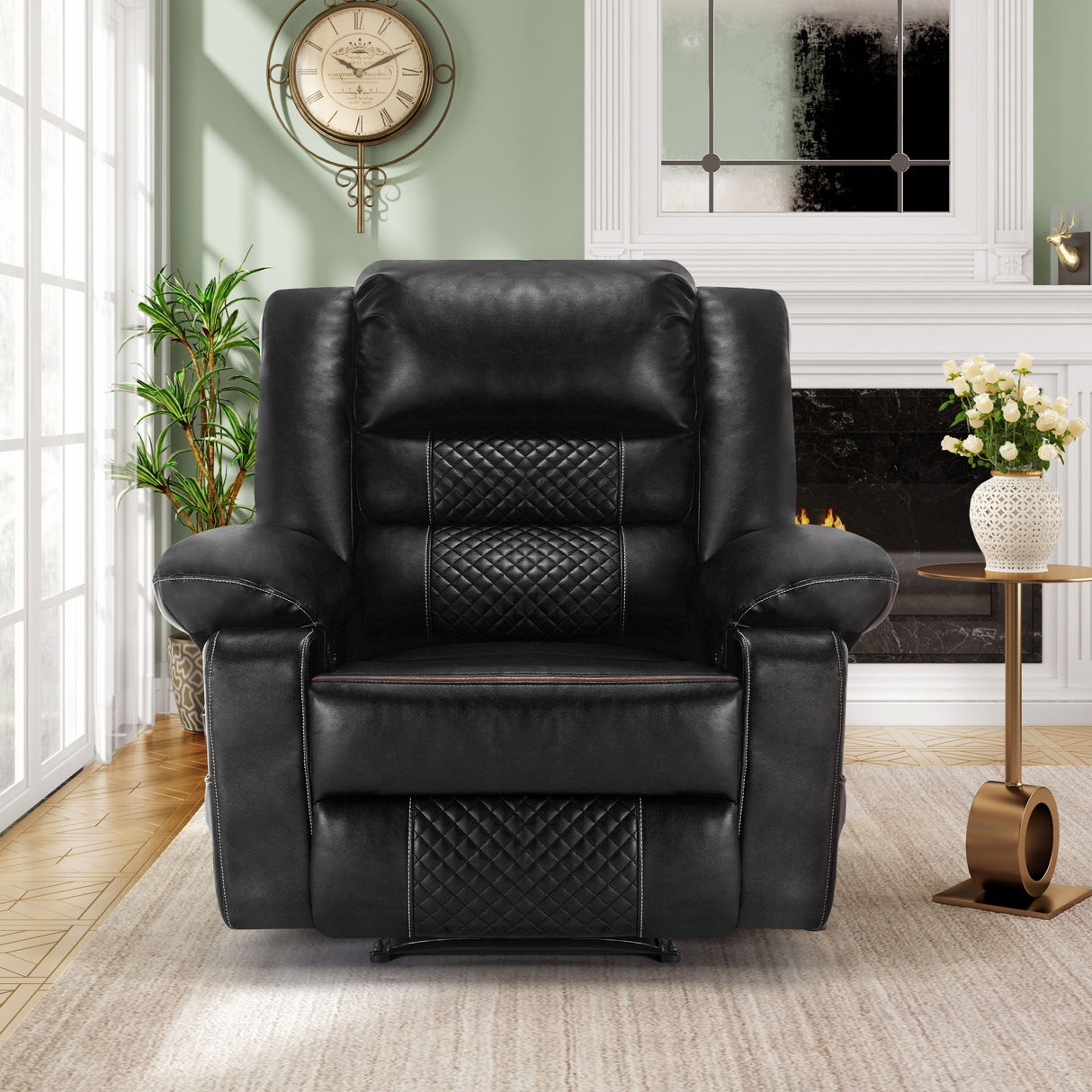 Breathable Leather Massage Recliner Manual Chair