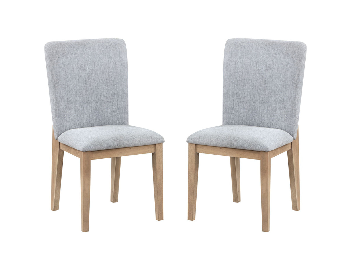 Caspian - Linen And Oak Finish Dining Chair (Set of 2) - Gray