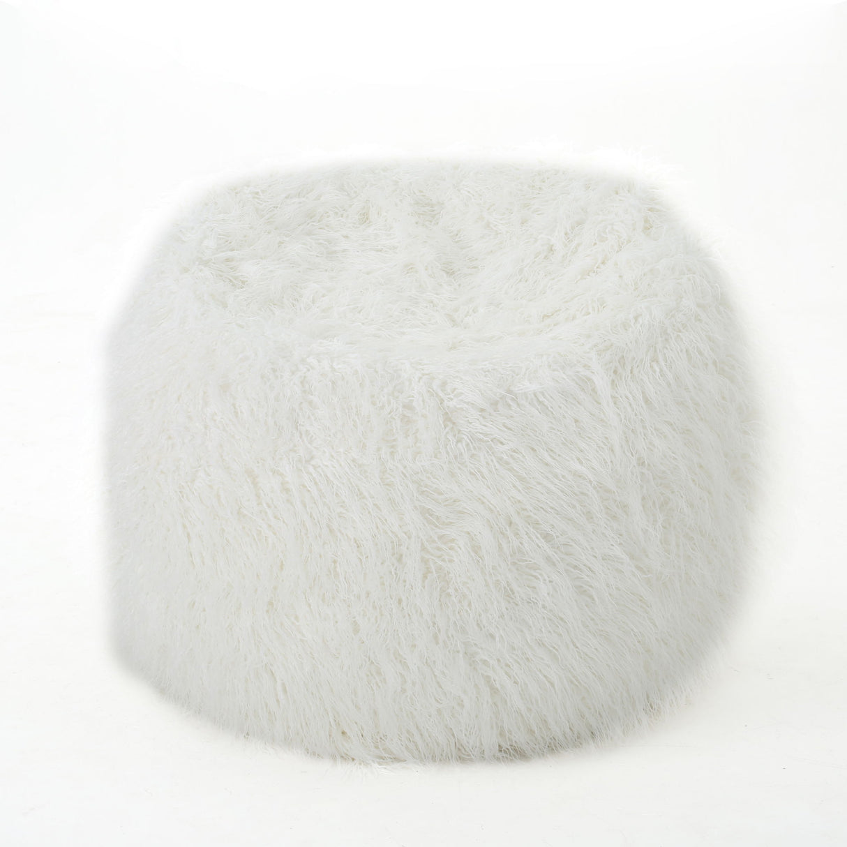 Mahin - Rounded 5 Foot Bean Bag Cozy Modern Design - White