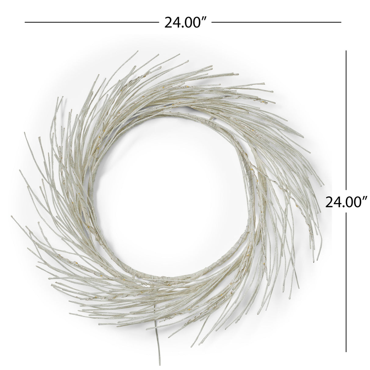 Paper Wreath With LED - White