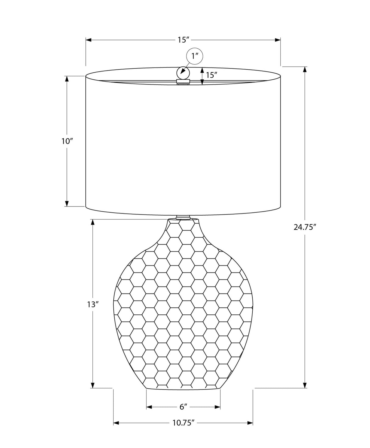 Lighting, Table Lamp, Resin, Contemporary - Brown