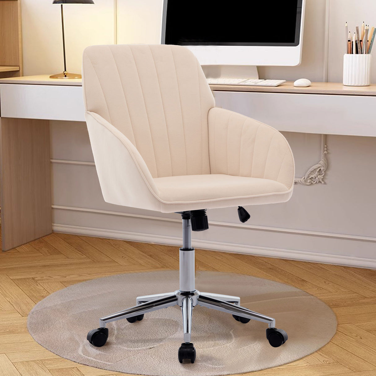 Adjustable Ergonomic Office Chair, Swivel Backrest Seat