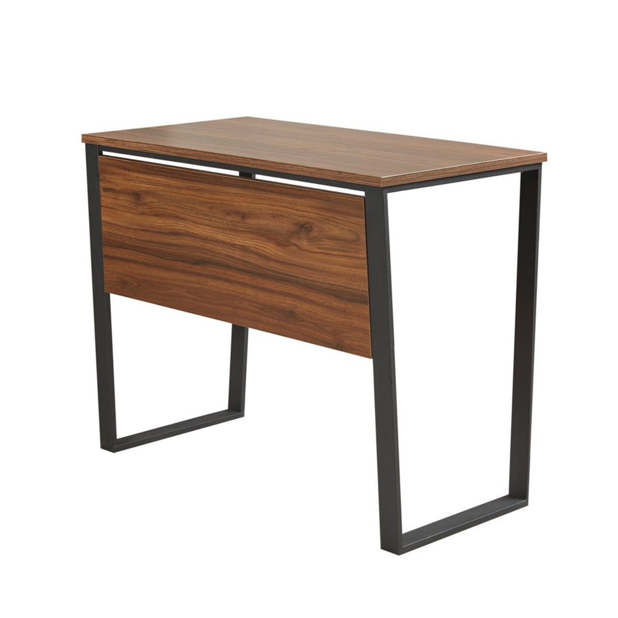 Computer Desk With Metal Legs - Dark Coffee