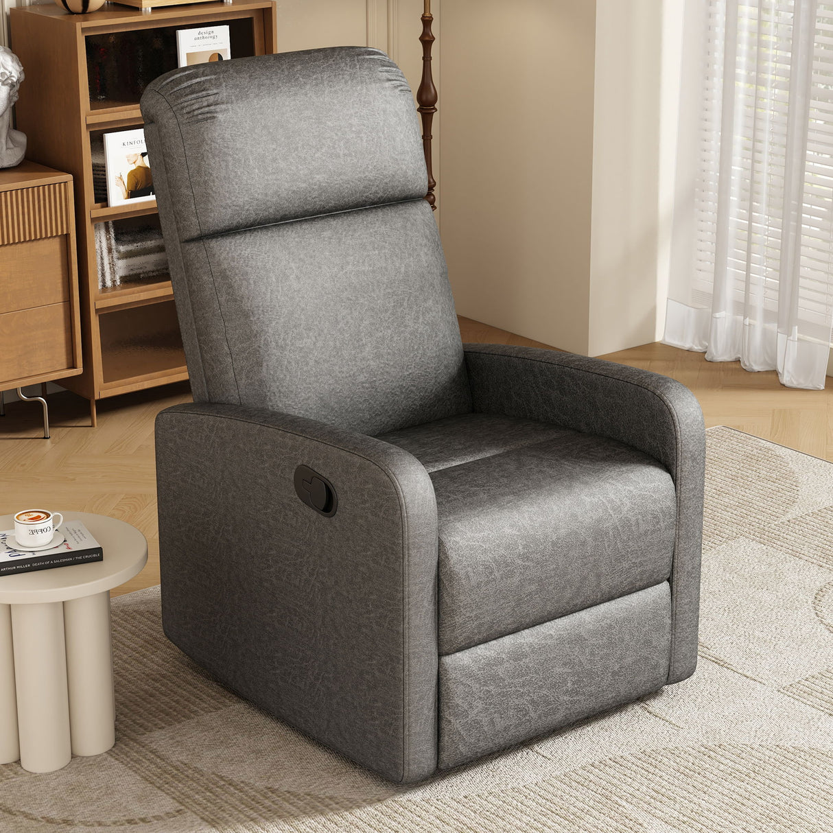 Modern Recliner Manual, Home Theater Chair With Adjustable Backrest