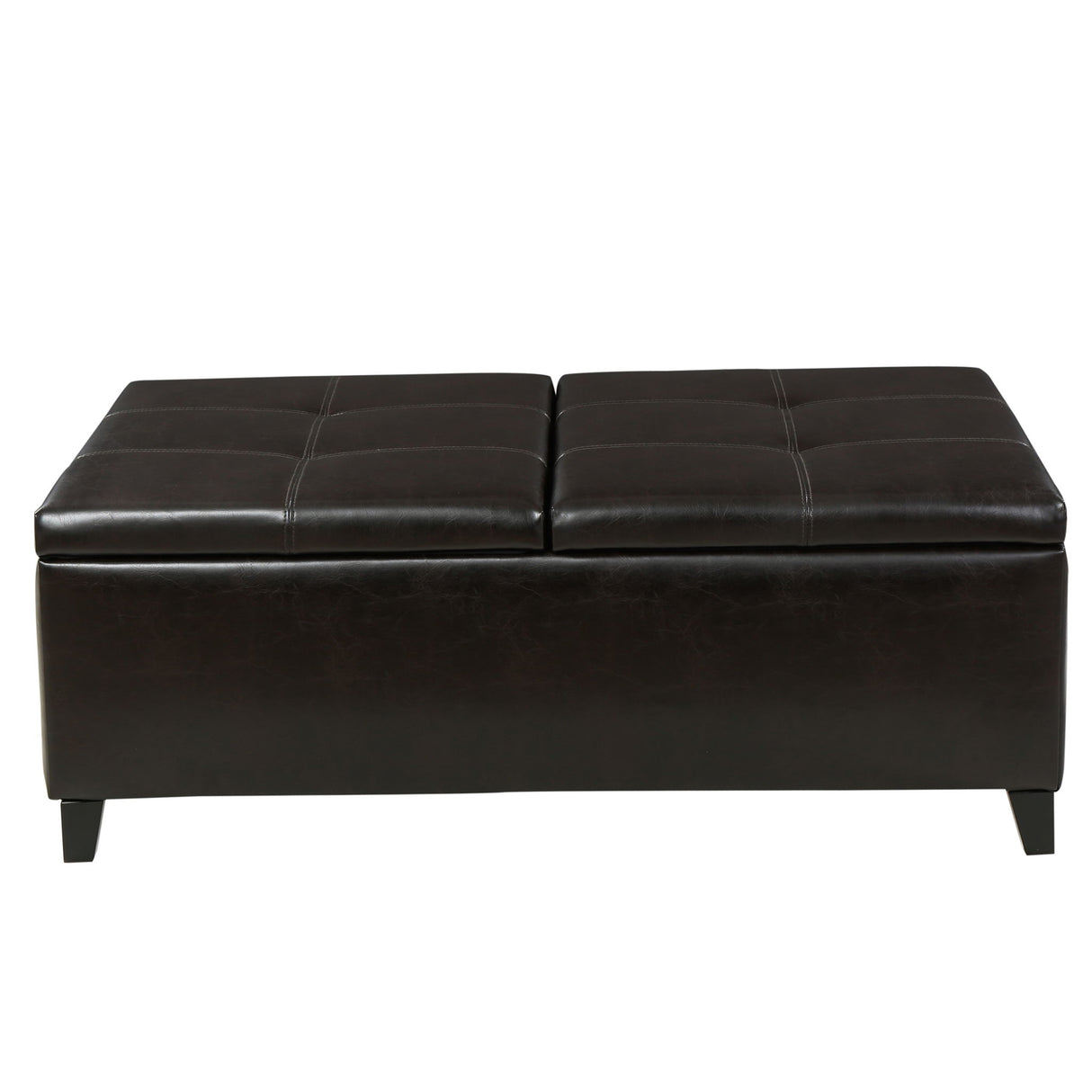 Lanister - Ottoman Double Top Storage - Brown