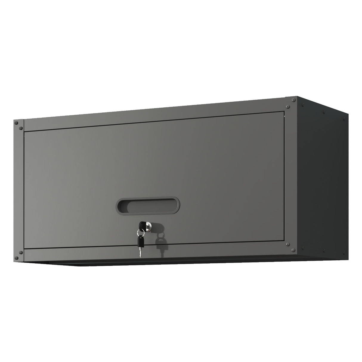 Heavy Duty, Metal Wall Mounted Tool Storage Cabinet Steel Metal Garage Storage Cabinet - Black / Gray