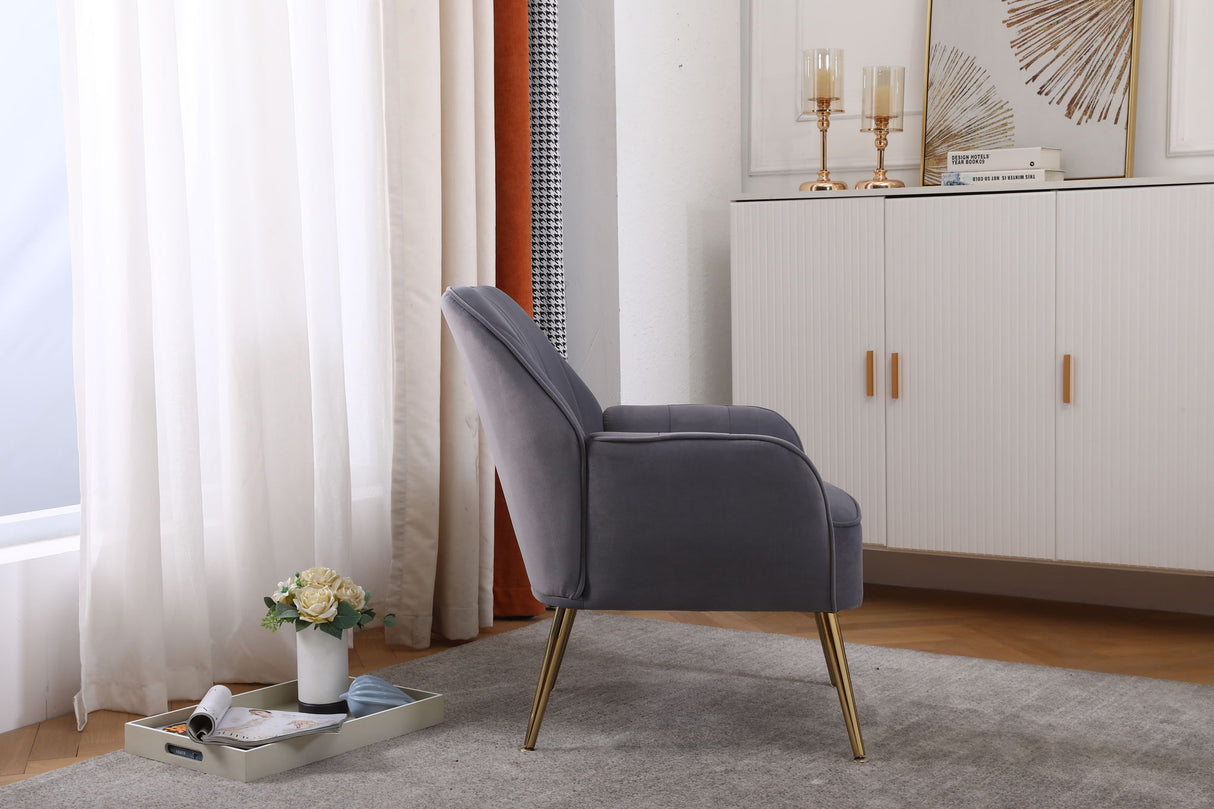 Modern Mid-Century Chair Tufted Sherpa Armchair For Living Room Bedroom Office