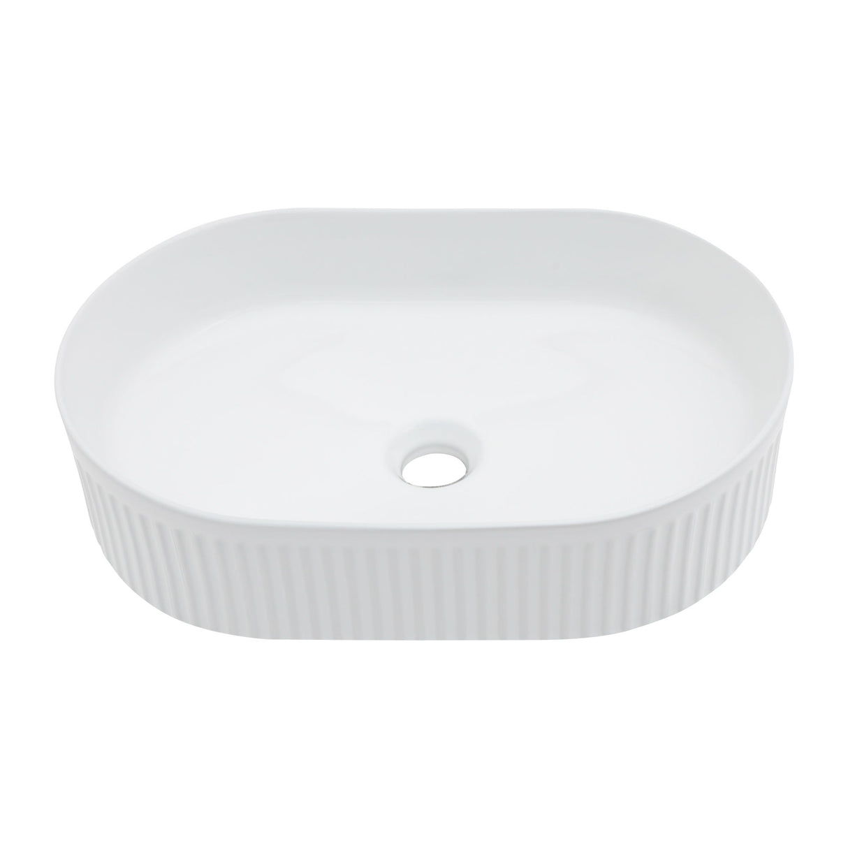 Vessel Oval Bathroom Sink - White