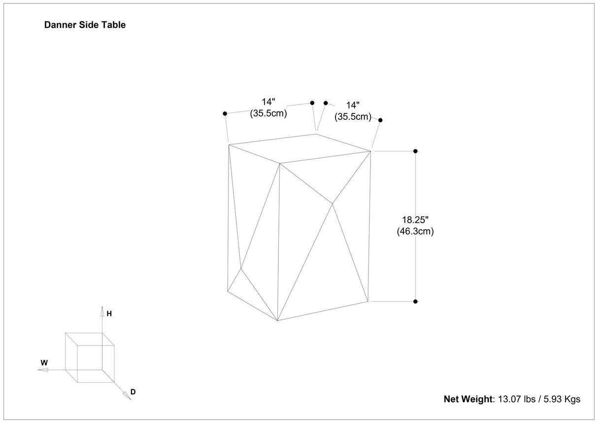 Danner - Cast Aluminum Side Table - Black
