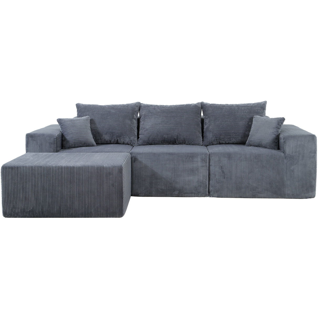 Modular Sectional Sofa, Convertible Couch With Chaise Corduroy