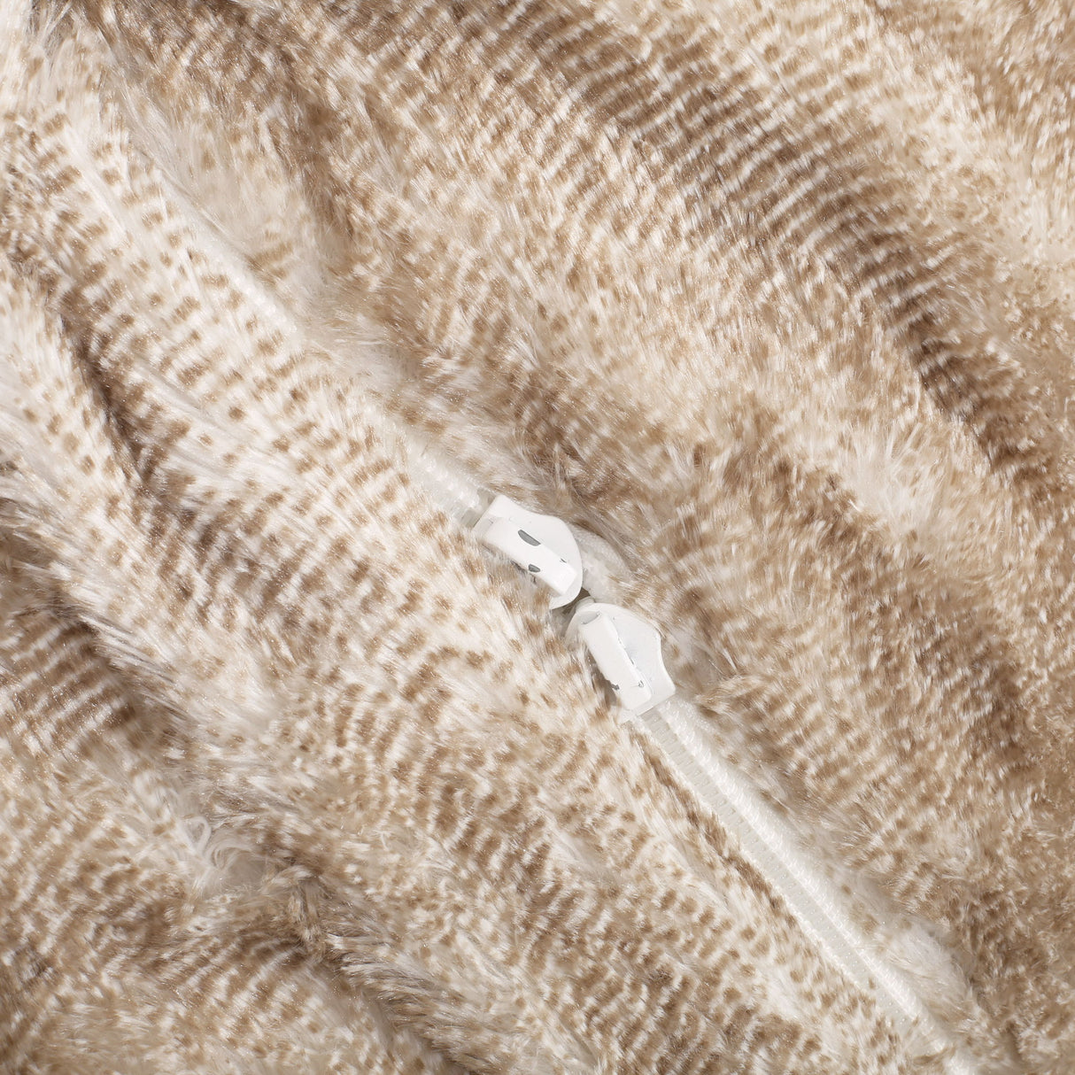 Vida - Modern 5 Foot Rounded Bean Bag - Snow White / Beige