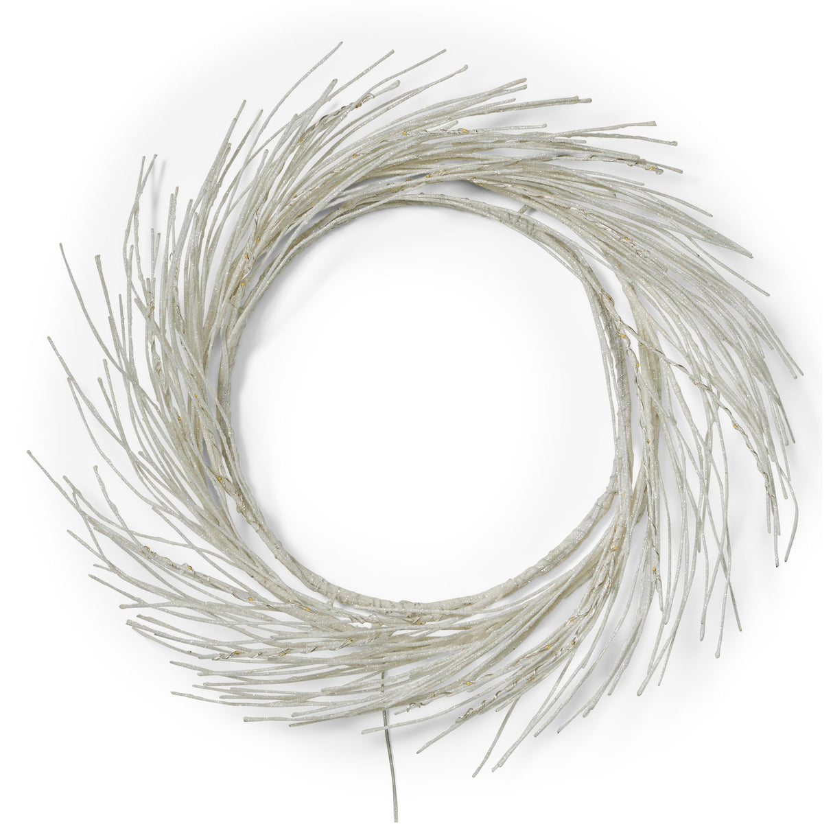 Paper Wreath With LED - White