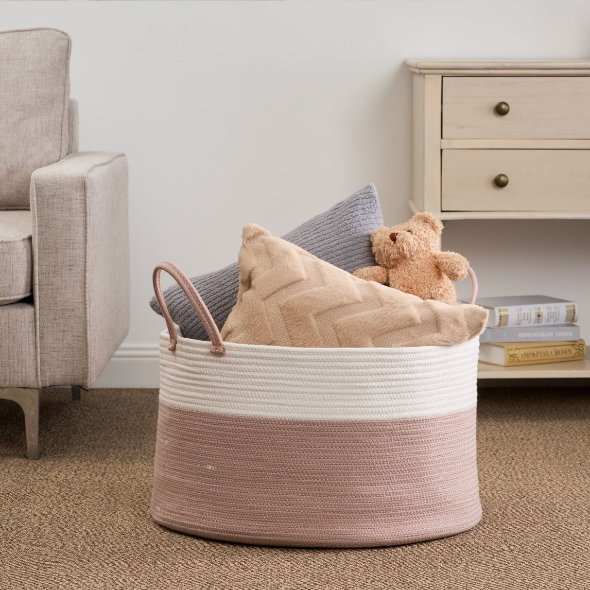 Francis - Cotton Round Laundry And Storage Basket