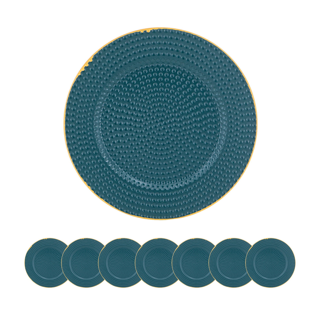Polypropylene Charger Plate (Set of 8) - Blue