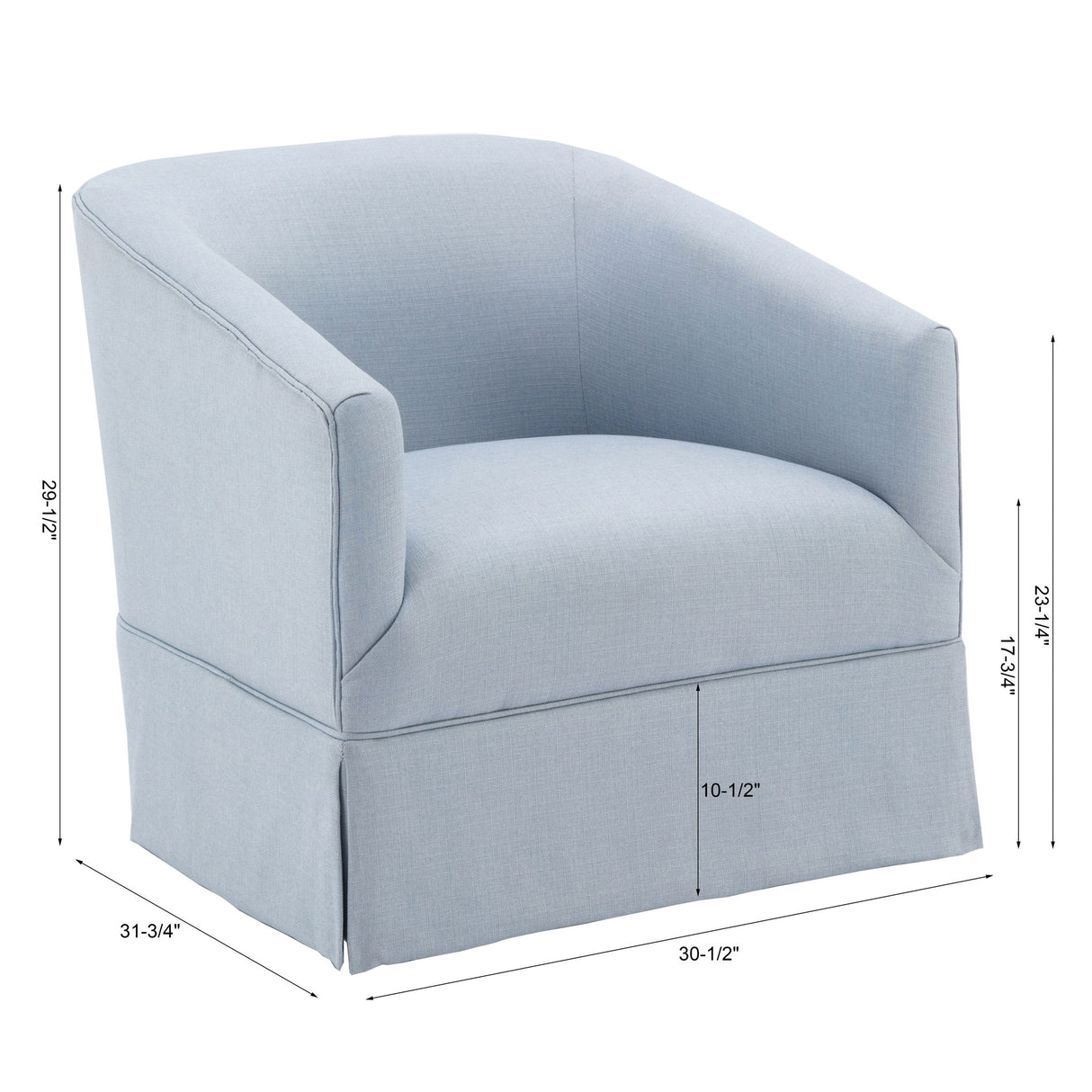 Earl - Skirted Swivel Chair