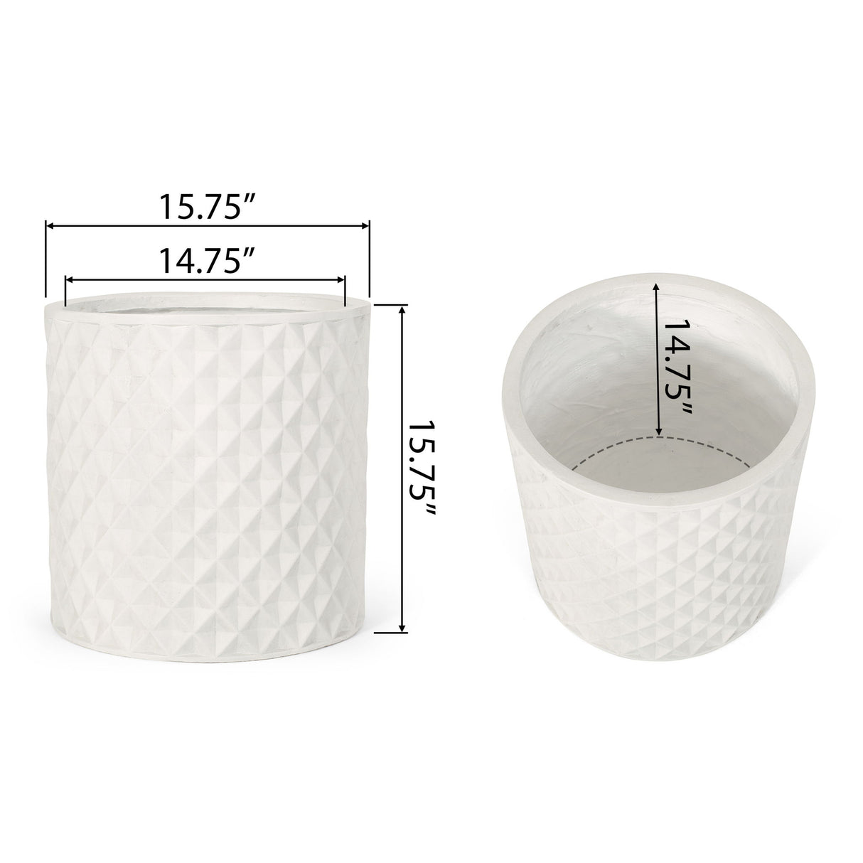 Planter - Antique White