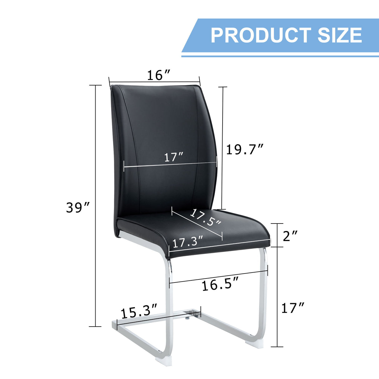 Luxury Simple Arch High Resilience Dining Chair With Arched Leg