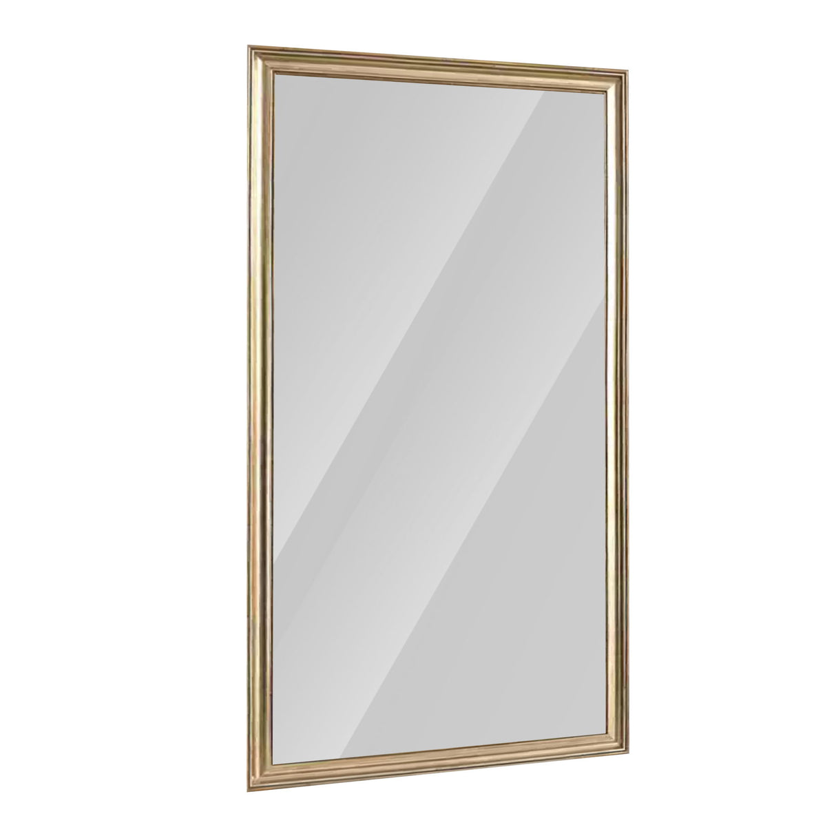 Elegant Full Body Floor Mirror With Artificial Wood Frame, Durable Design - Copper