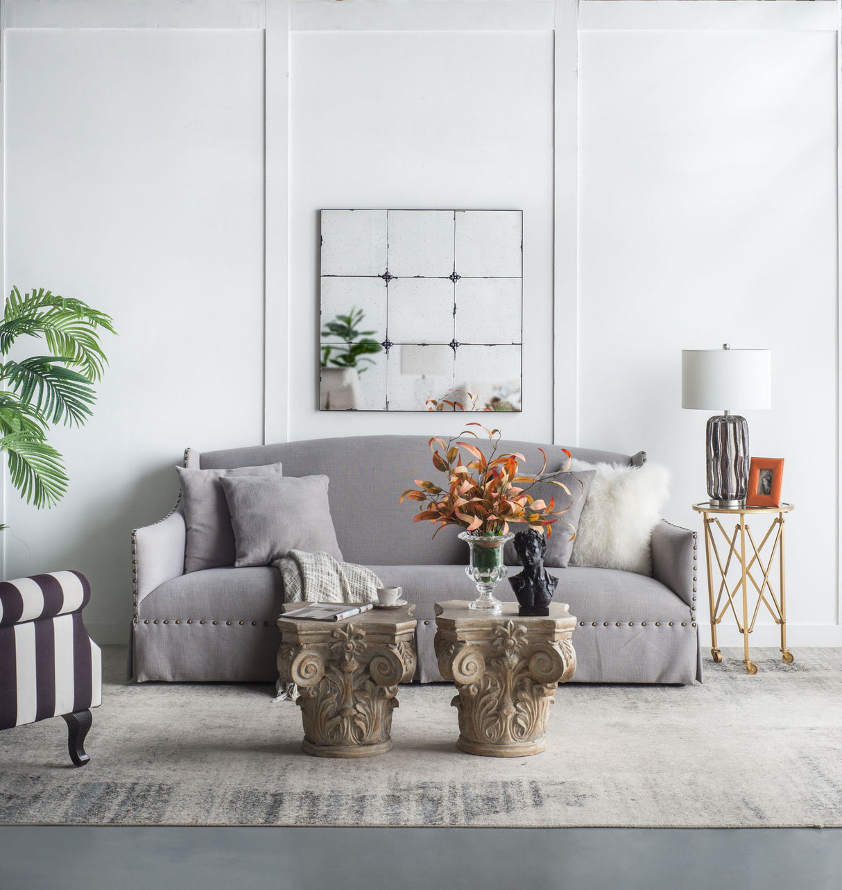 Traditional Decor Style Antique Glass Panel Mirror, Wall Mirror For Bathroom Entryway Console Lean Against Wall