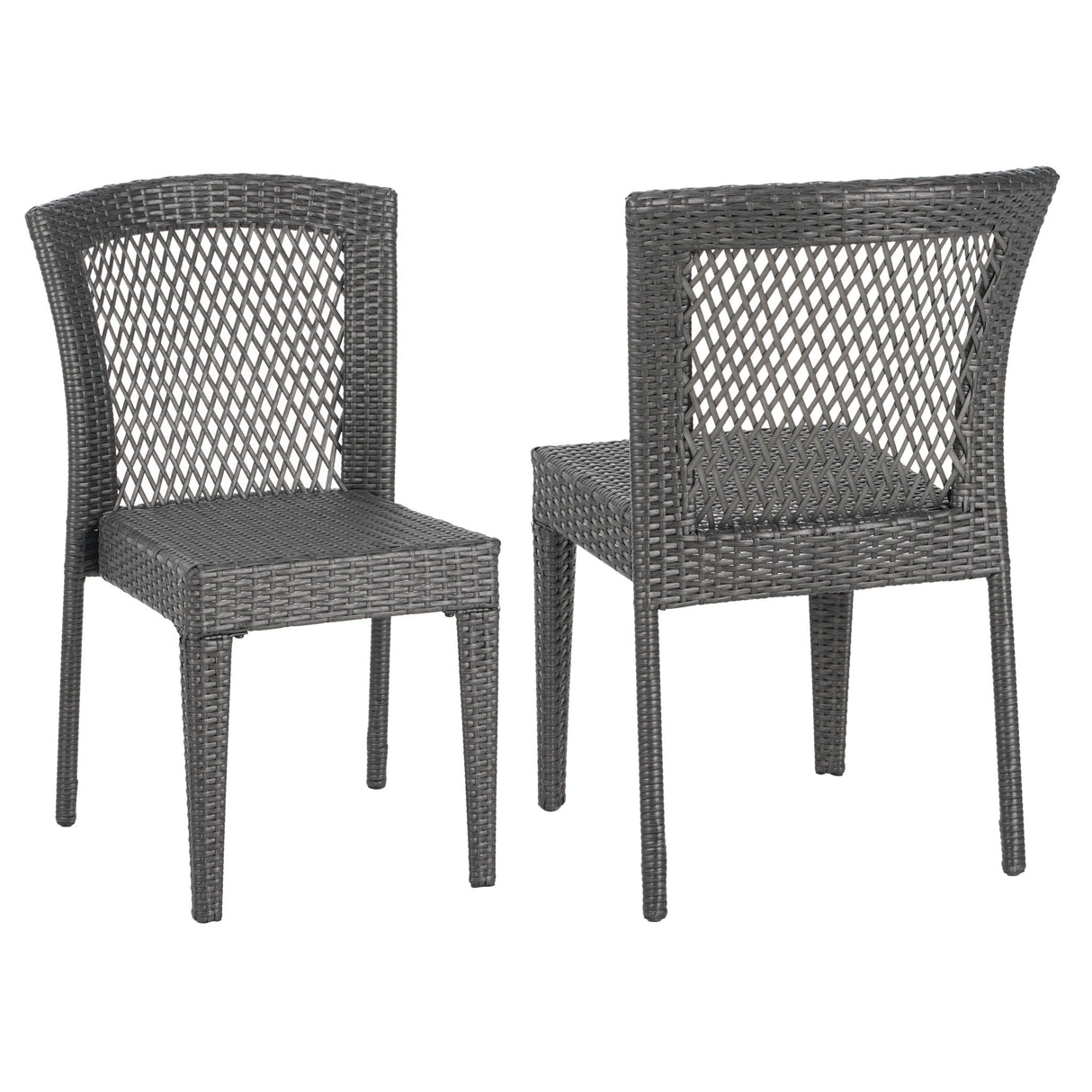 Farley - Stacking Sidechair (Set of 2) With Open Backrests - Gray