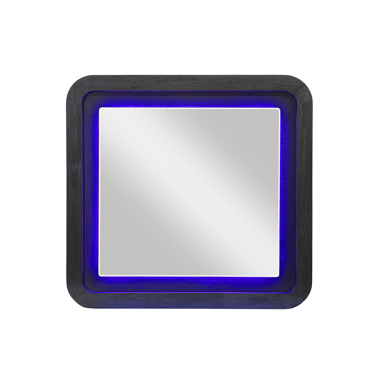 Beverly - Large Scale Wall Mirror For Dresser, Rounded Edges - Black White