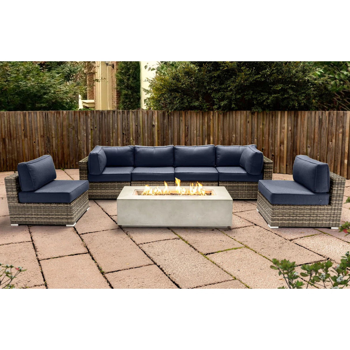Outdoor Elegance Conversation Set With Fire Pit
