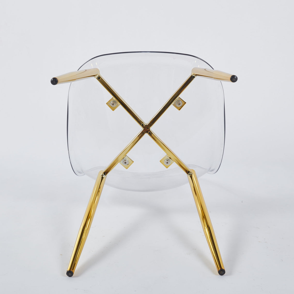 Transparent Plastic Seat Dining Chair (Set of 4)