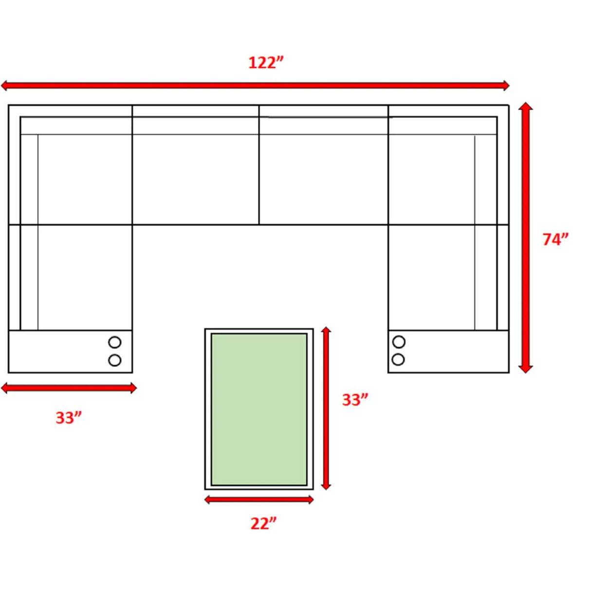 Outdoor Wicker Sectional With Weather Resistant Cushions And Table