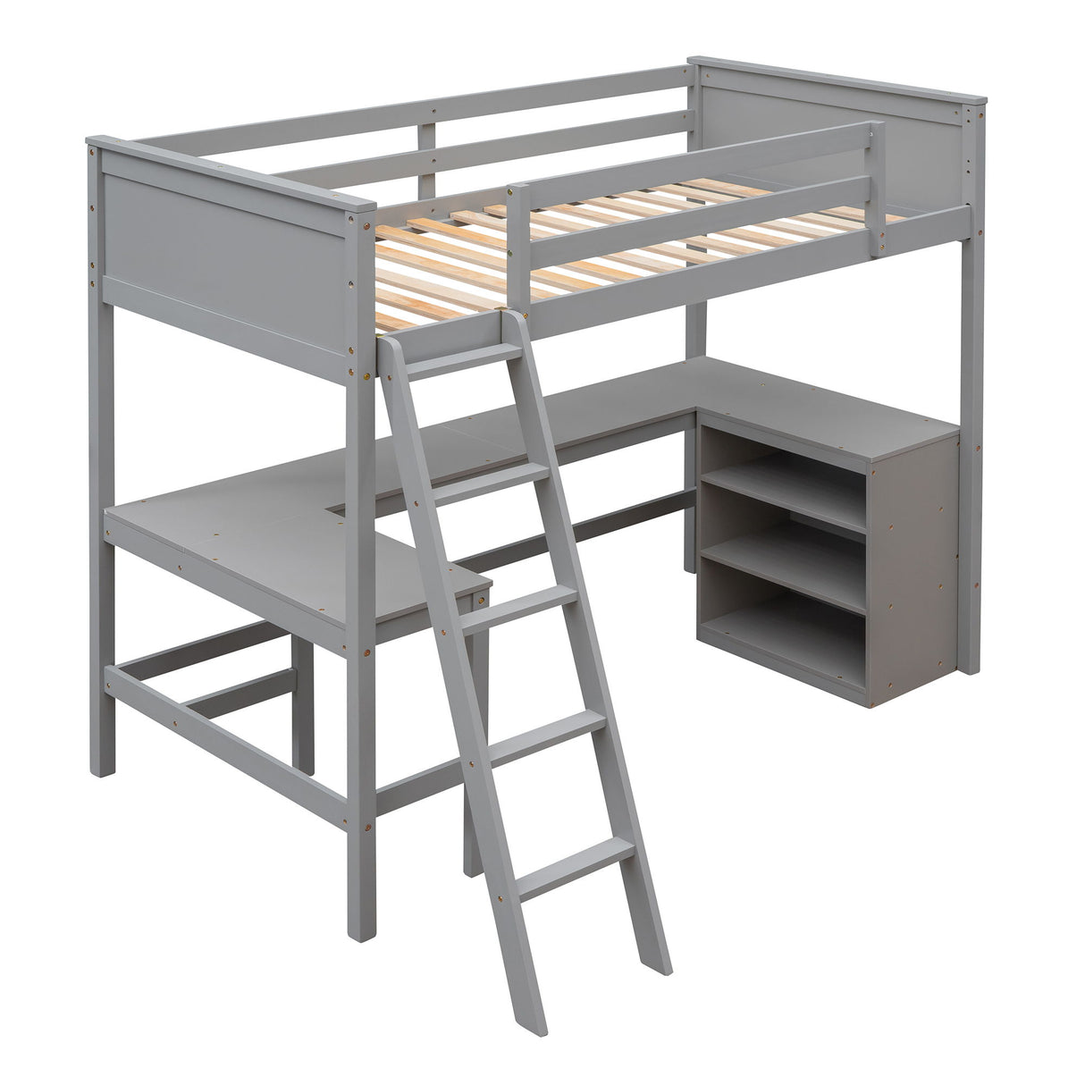 Loft Bed With Shelves With Desk