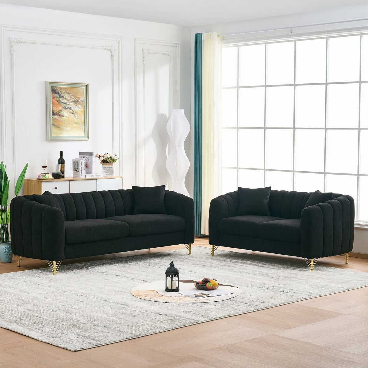 Oversized Sofa, Deep Tufted Couch
