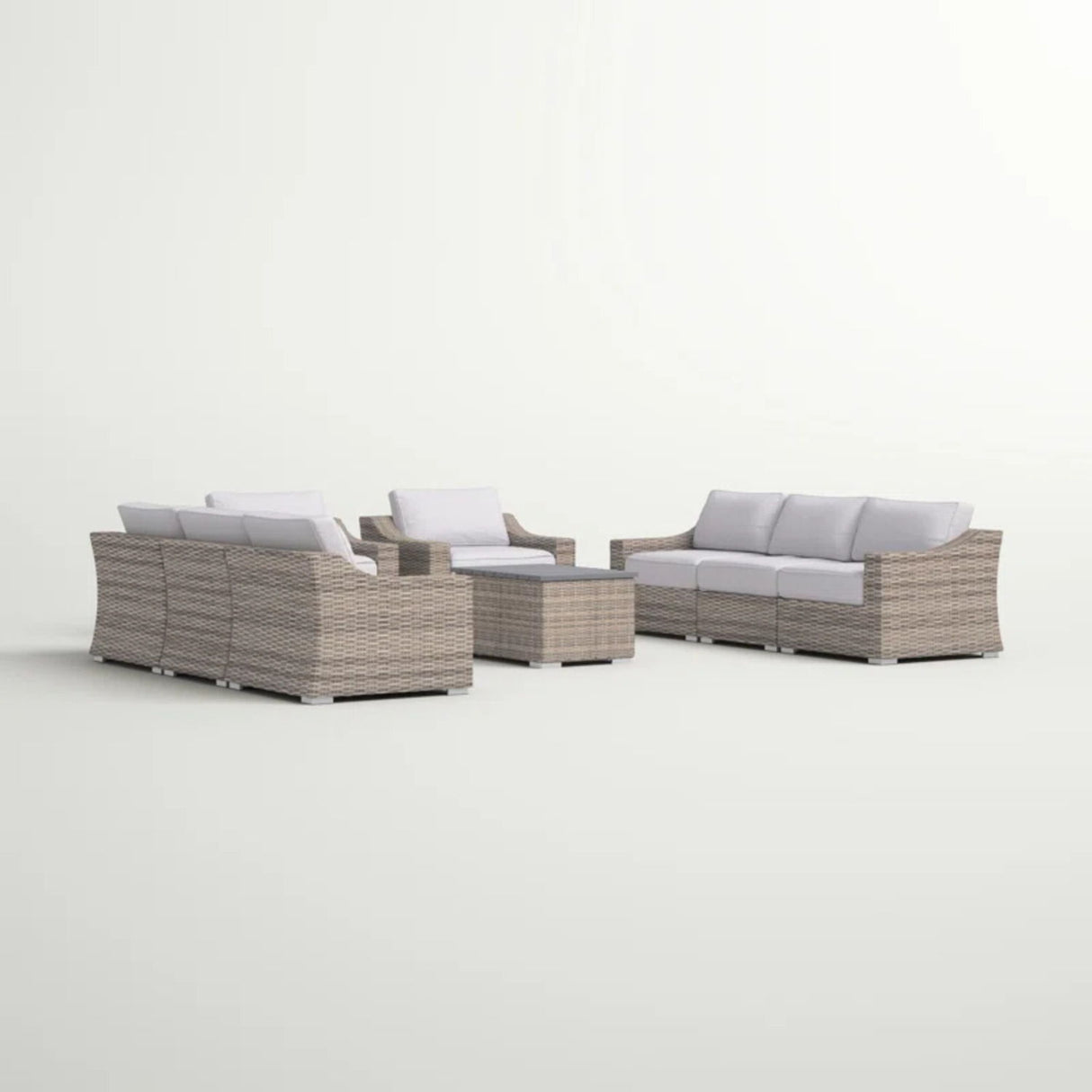 Stylish Sofa Seating Group With Cushions Perfect For Outdoor Gatherings