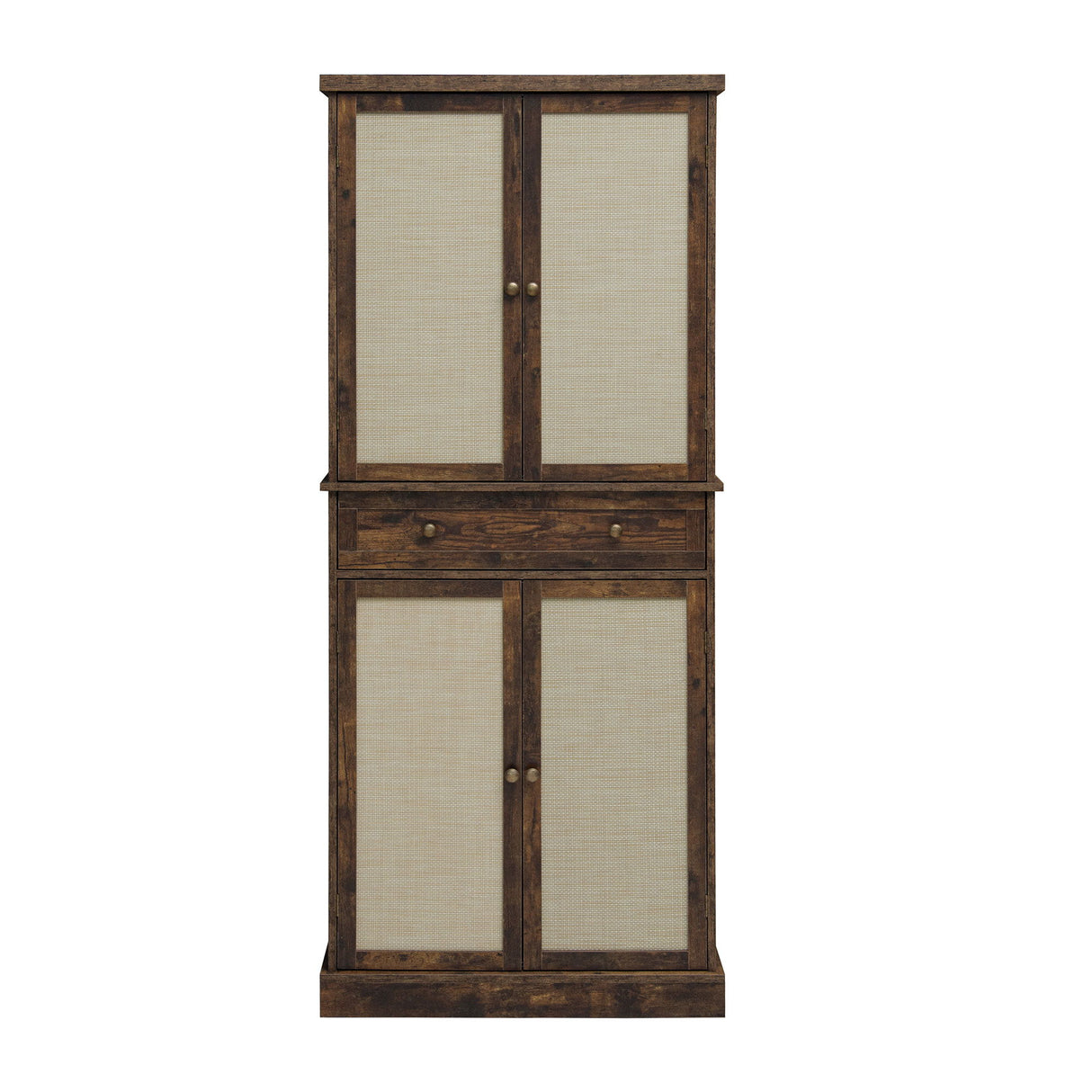 4 Door Storage Cabinet With 1 Drawer, With 4 Adjustable Inner Shelves