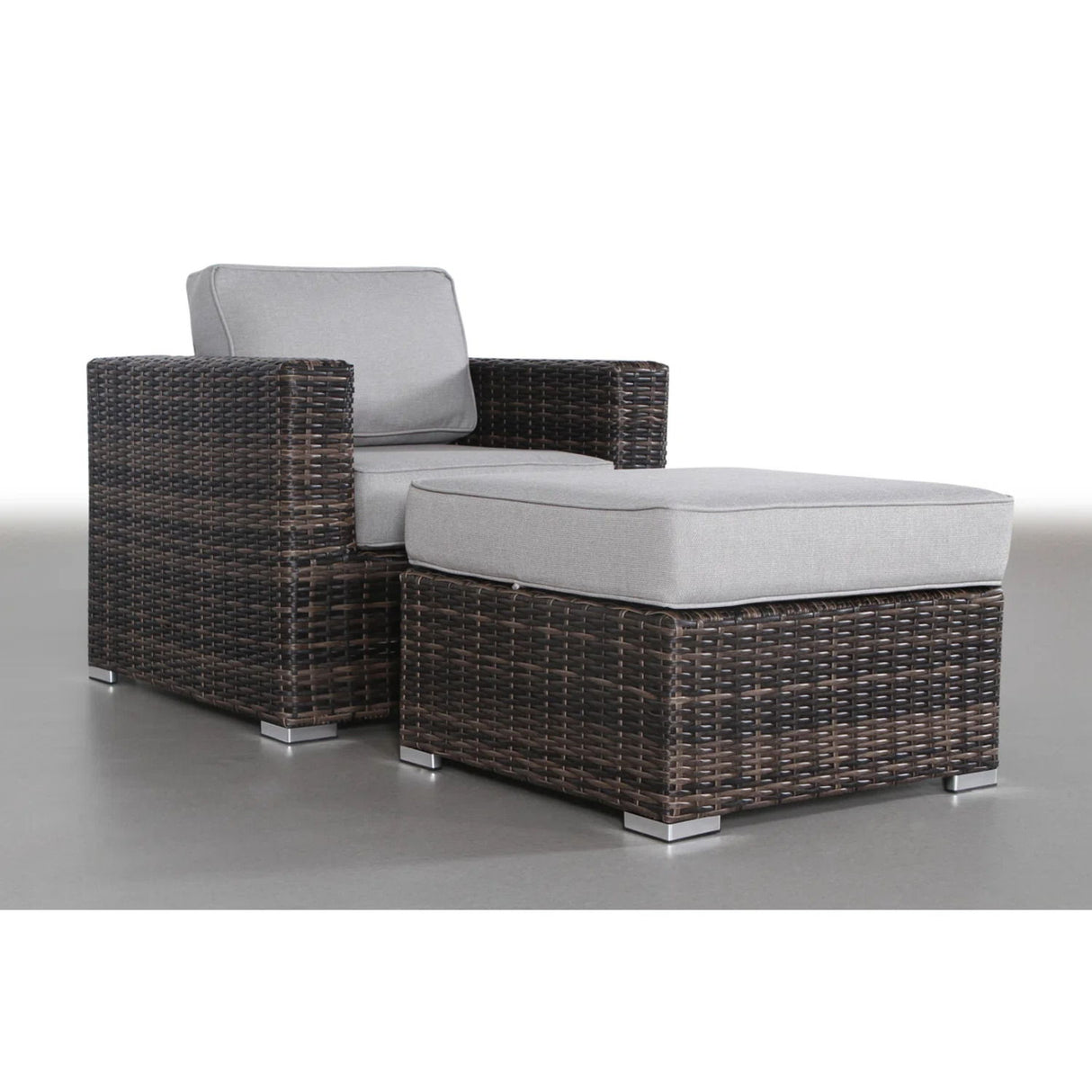 Outdoor Patio Chair Set For Patio With Foam Cushions