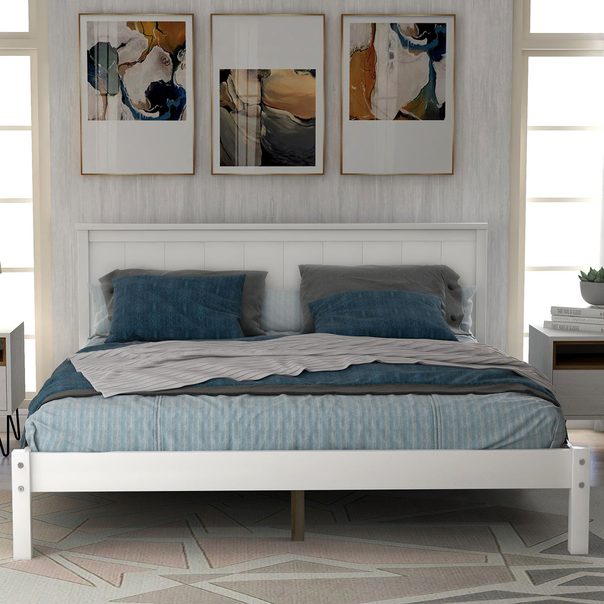 Platform Bed Frame With Headboard