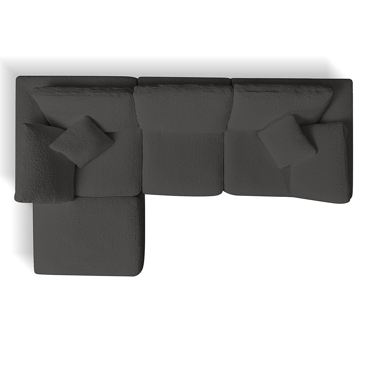 Cloud Sectional Couch, Convertible With Ottoman, 3 Seater Modular Design